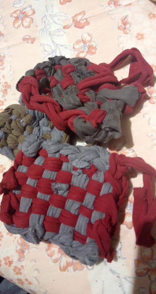 chaussettes transformées en tawashi