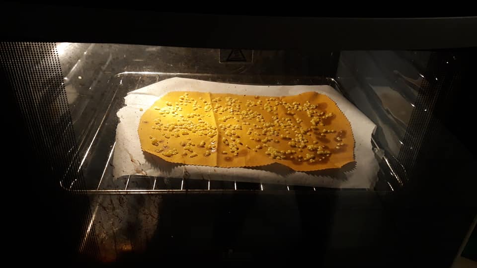 création d'un bee wrap au four