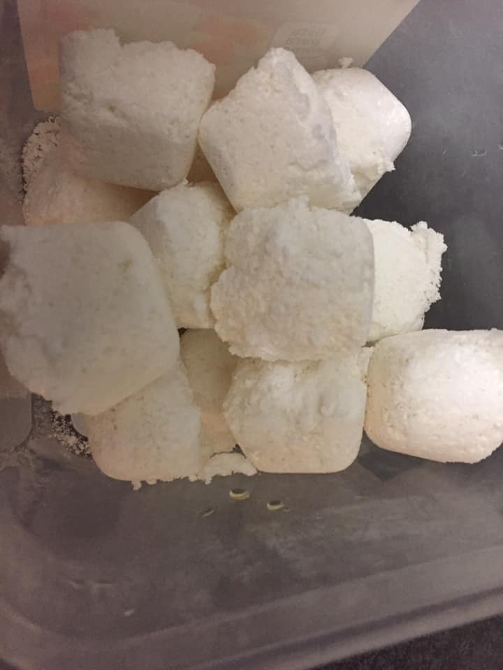 résultat de la recette de pastilles pour lave vaisselle